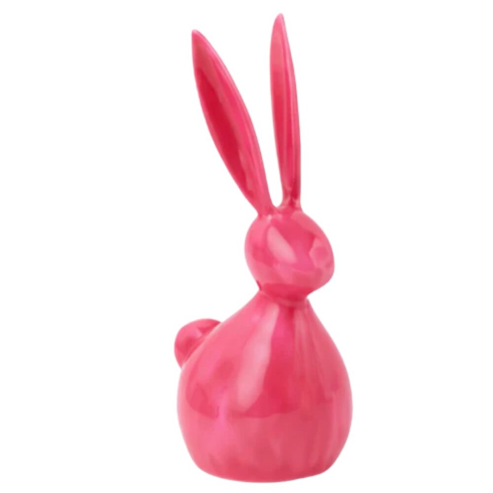 Sold out!  Mini Metal Easter Bunny Decor – 3”–5” Glossy Spring Figurine Set of 6 - Picture 6 of 9